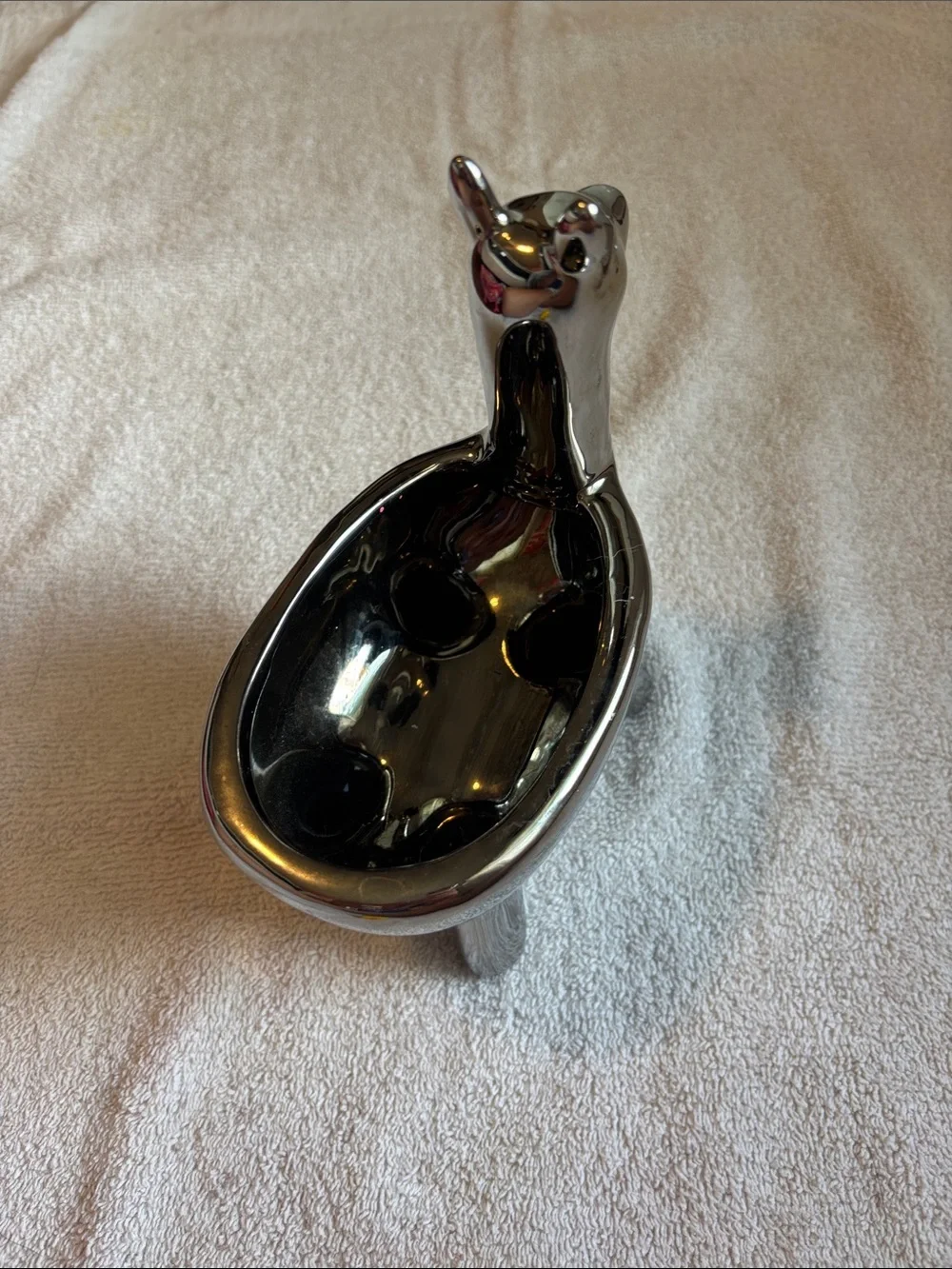 Silver Llama Trinket Dish - Decorative Home Accent